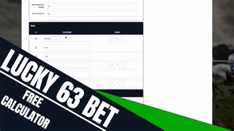 lucky 63 betting calculator